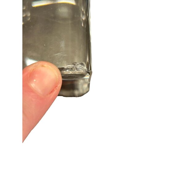 Kosta Boda *WARFF* Signed Swedish Art Glass Ice Block HEAVY Candle Holder 3"x3" - Picture 5 of 13